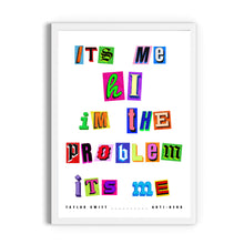 Load image into Gallery viewer, Taylor Swift "Anti-Hero" Lyric Print