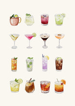 Load image into Gallery viewer, Cocktail Menu Print

